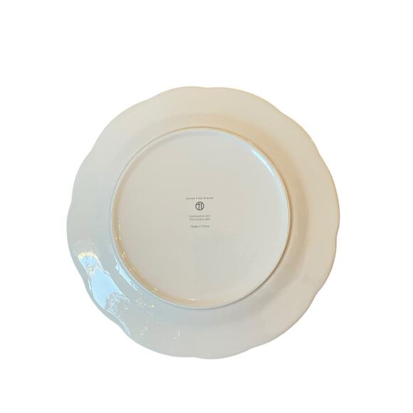 Red Bow Border Ceramic Dinner Plates 10.5in Set of 4 Eaton Fine Dining New - Picture 11 of 16